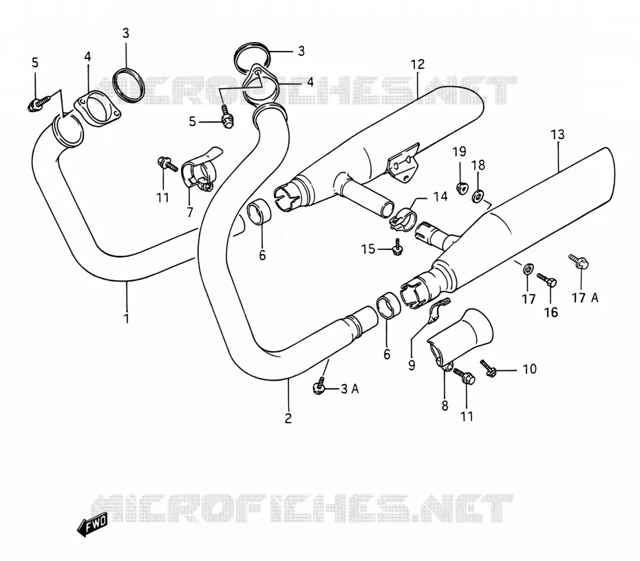 GELUIDDEMPER Suzuki MOTO 1400 INTRUDER 1990  VS1400GLP M/VS1400GLF M (E03,E28,E33)