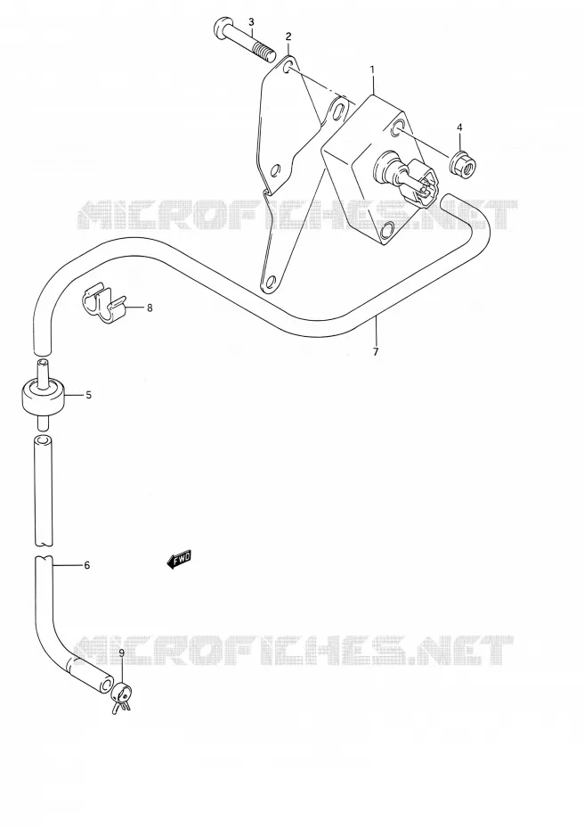 LUCHTSENSOR (MODELE L/M/N/P/R/S) Suzuki MOTO 1400 INTRUDER 1990  VS1400GLP M/VS1400GLF M (E03,E28,E33)