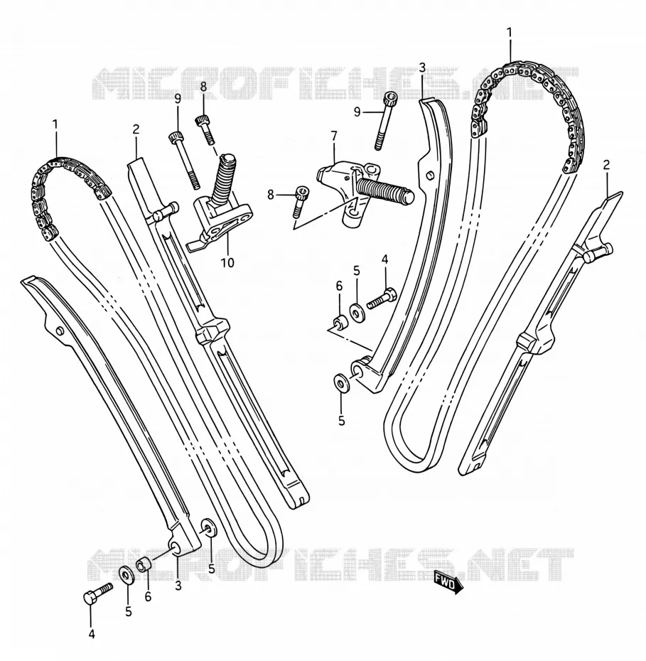 TIMING Suzuki MOTO 1400 INTRUDER 1990  VS1400GLP M/VS1400GLF M (E03,E28,E33)