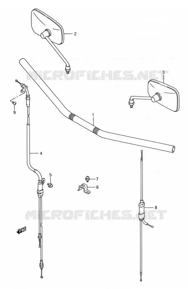 STUUR (VS1400GLFS) Suzuki MOTO 1400 INTRUDER 1990  VS1400GLP N/VS1400GLF N (E03,E28,E33)