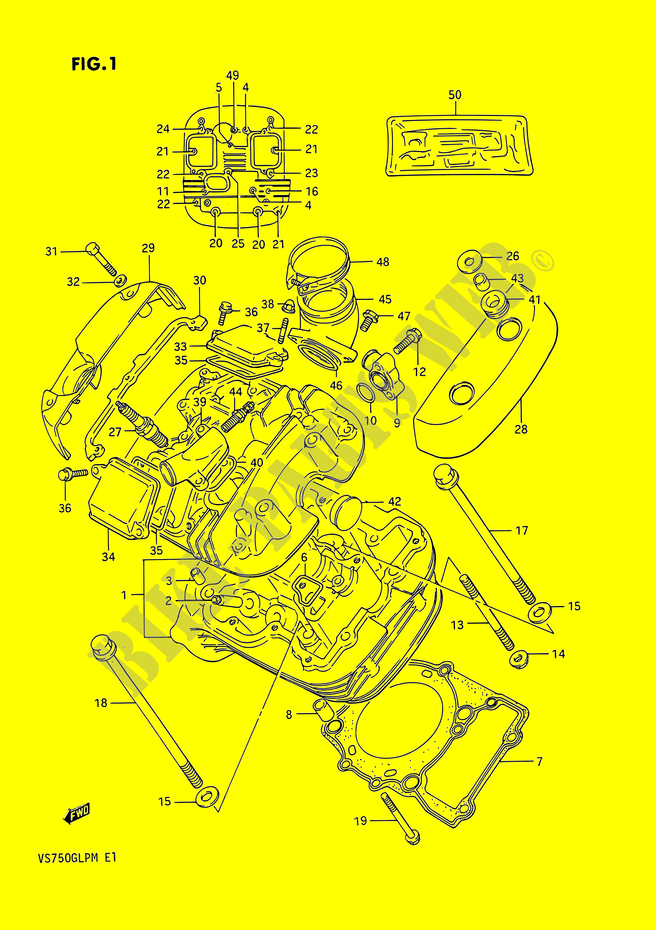 CILINDERKOP (AVT) voor Suzuki INTRUDER 750 1985