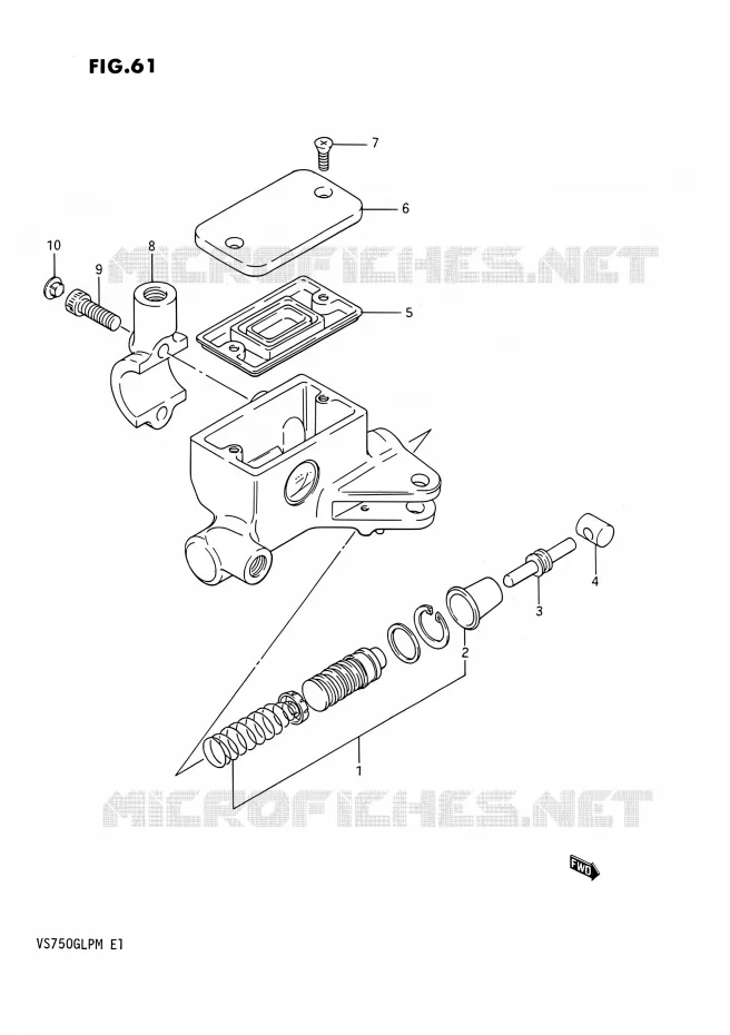 CLUTCH HOOFDREMCILINDER (VS750GLFG/GLFH/GLEFH) Suzuki MOTO 750 INTRUDER 1985  VS750GLF(E02)