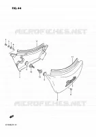 ACHTER KUIP  (MODELE F/G/H/J/K/L) voor Suzuki INTRUDER 750 1988
