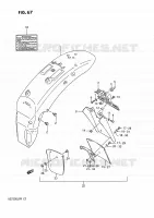 ACHTERSPATBORD voor Suzuki INTRUDER 750 1988
