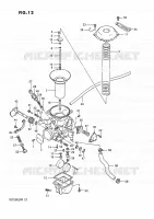 CARBURATOR (REAR) voor Suzuki INTRUDER 750 1988