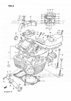 CILINDERKOP (REAR) voor Suzuki INTRUDER 750 1988