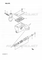 CLUTCH HOOFDREMCILINDER (VS750GLFJ/GLFK/GLFL/GLFM) voor Suzuki INTRUDER 750 1988