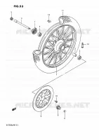 VOORWIEL (VS750GLEFH/GLEPH) voor Suzuki INTRUDER 750 1988