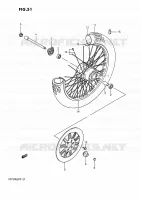 VOORWIEL (VS750GLFH/GLPH) voor Suzuki INTRUDER 750 1988