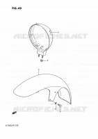 HEADLIGHT BOWL   FRONT FENDER voor Suzuki INTRUDER 750 1988