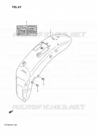 ACHTERSPATBORD voor Suzuki INTRUDER 750 1989