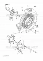 ACHTERWIEL (VS750GLEFG/GLEPG) voor Suzuki INTRUDER 750 1989