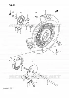 ACHTERWIEL (VS750GLEFH/GLEPH) voor Suzuki INTRUDER 750 1989