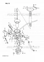 CARBURATOR (REAR) voor Suzuki INTRUDER 750 1989