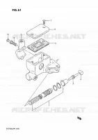 CLUTCH HOOFDREMCILINDER (VS750GLF/GLFG/GLEFG/GLFH/GLEFH) voor Suzuki INTRUDER 750 1989