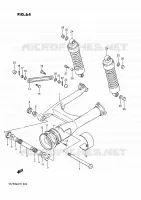 SWINGARM (VS750GLF/GLFG/GLPG %F.NO.100109) voor Suzuki INTRUDER 750 1989