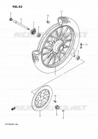 VOORWIEL (VS750GLEFH/GLEPH) voor Suzuki INTRUDER 750 1989