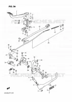 ZIJ STAND   ACHTER REMPEDAAL (VS750GLF/GLFG/GLPG,%F.NO.100209) voor Suzuki INTRUDER 750 1989