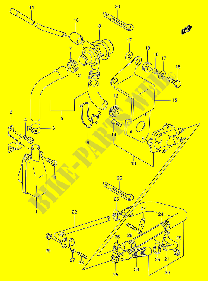 FUEL EVAP SYSTEM (E18,E39 F.NO.VS52A 100508%) voor Suzuki INTRUDER 800 1996