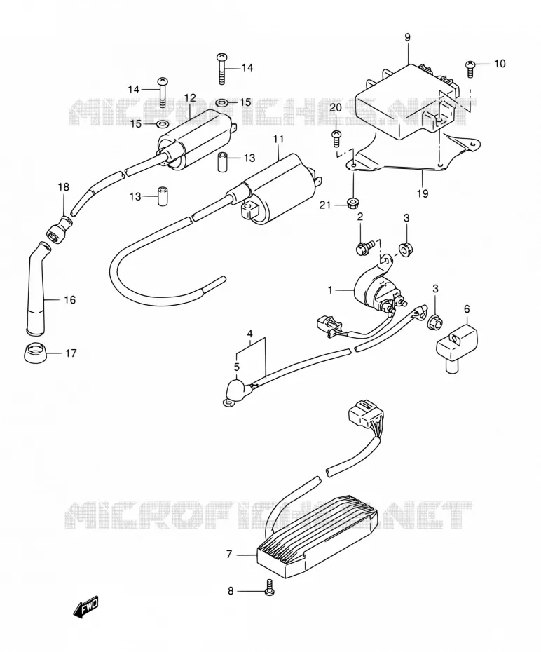 ELEKTRISCH Suzuki MOTO 800 INTRUDER 2002  VS800GL K2 (E17,E22,E25,E34)