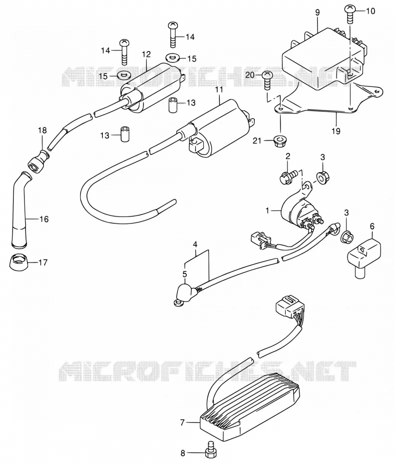 ELEKTRISCH (MODELE K1/K2/K3/K4) Suzuki MOTO 800 INTRUDER 2001  VS800GL K1 (E03,E28,E33)