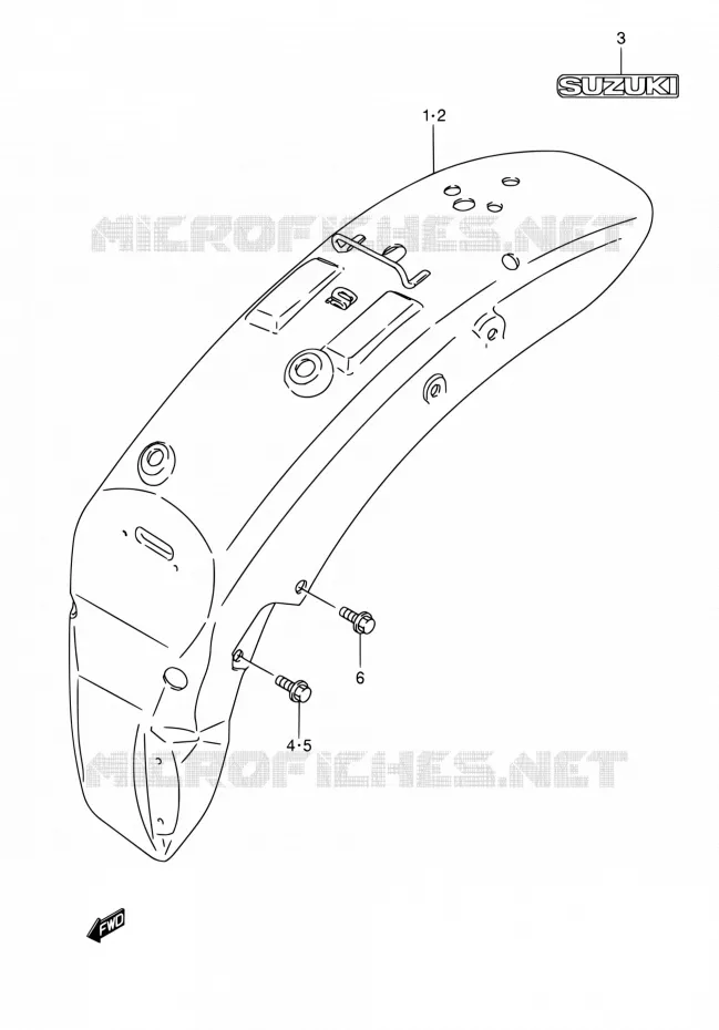 ACHTERSPATBORD Suzuki MOTO 800 INTRUDER 2002  VS800GL K2 (E03,E28,E33)