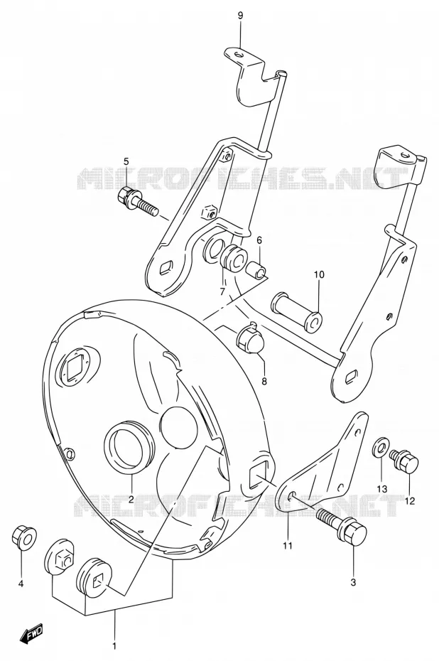 HEADLIGHT BOWL (MODELE R/T) Suzuki MOTO 800 VX 1996  VX800 T/VX800U T