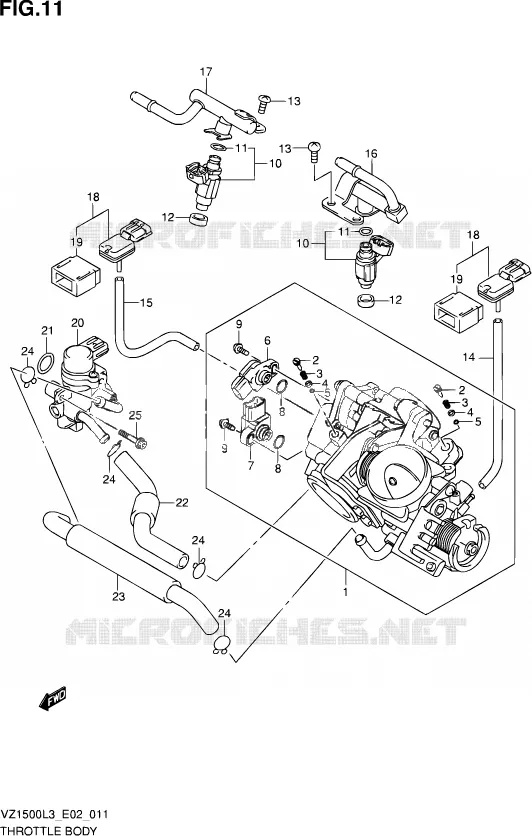 GASKLEPHUIS Suzuki MOTO 1500 BOULEVARD 2013  VZ1500 L3 (E02)