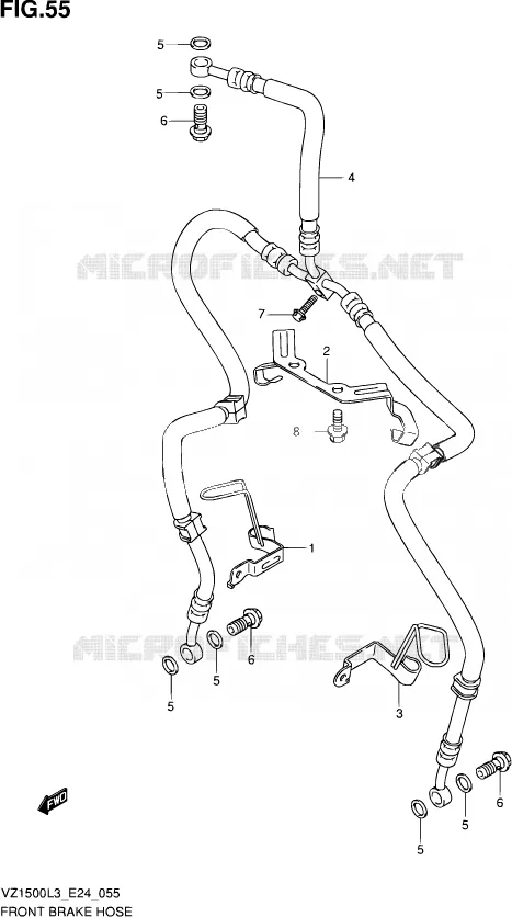 FRONT REMSLANG Suzuki MOTO 1500 BOULEVARD 2013  VZ1500 L3 (E24)