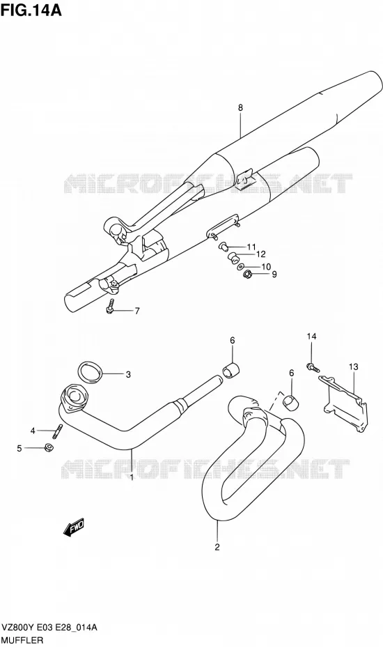 GELUIDDEMPER (MODELE X/Y/K1/K2/K3) Suzuki MOTO 800 MARAUDER 2000  VZ800Y(E03,E28,E33)