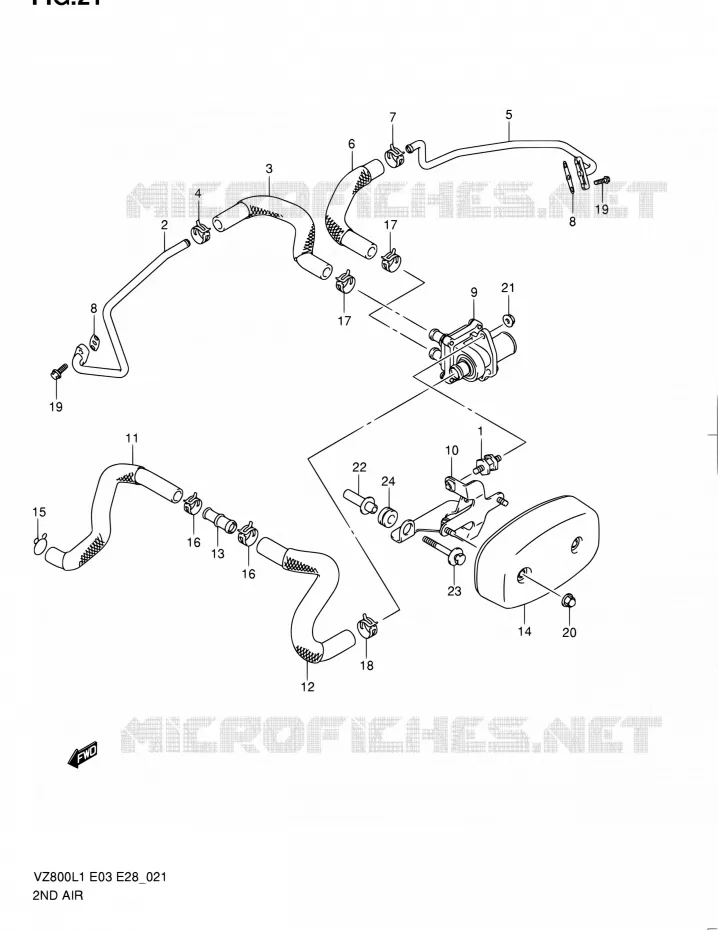 FUEL EVAP SYSTEM Suzuki MOTO 800 BOULEVARD 2011  VZ800 L1 (E03,E28,E33)