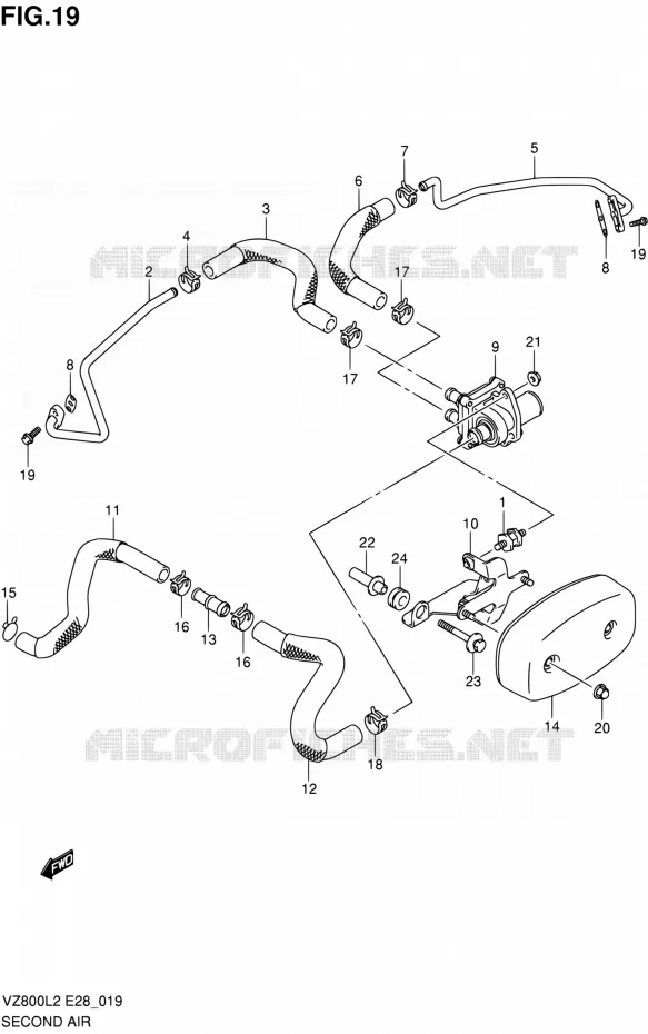 FUEL EVAP SYSTEM Suzuki MOTO 800 BOULEVARD 2012  VZ800L2(E03,E28,E33)