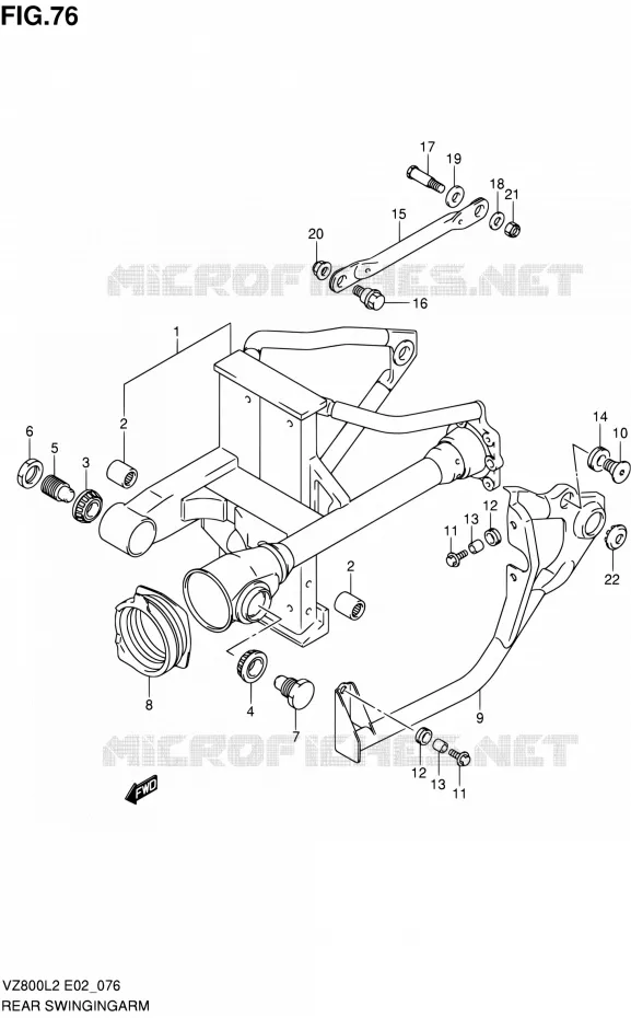 SWINGARM Suzuki MOTO 800 INTRUDER 2012  VZ800L2(E19)
