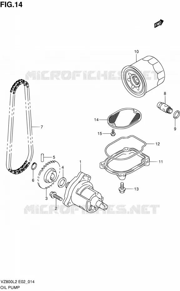 OLIEPOMP Suzuki MOTO 800 INTRUDER 2012  VZ800L2(E24)