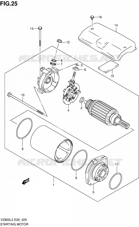 STARTMOTOR Suzuki MOTO 800 INTRUDER 2012  VZ800L2(E24)