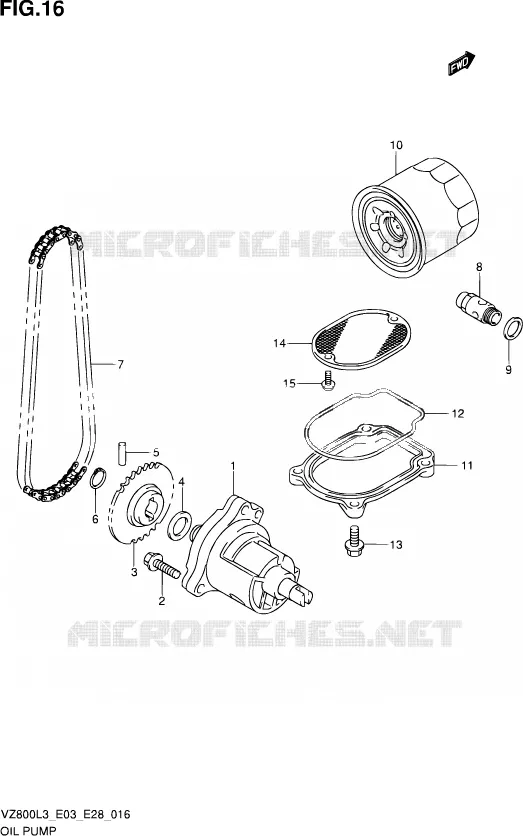 OLIEPOMP Suzuki MOTO 800 MARAUDER 2013  VZ800 L3 (E03,E28,E33)