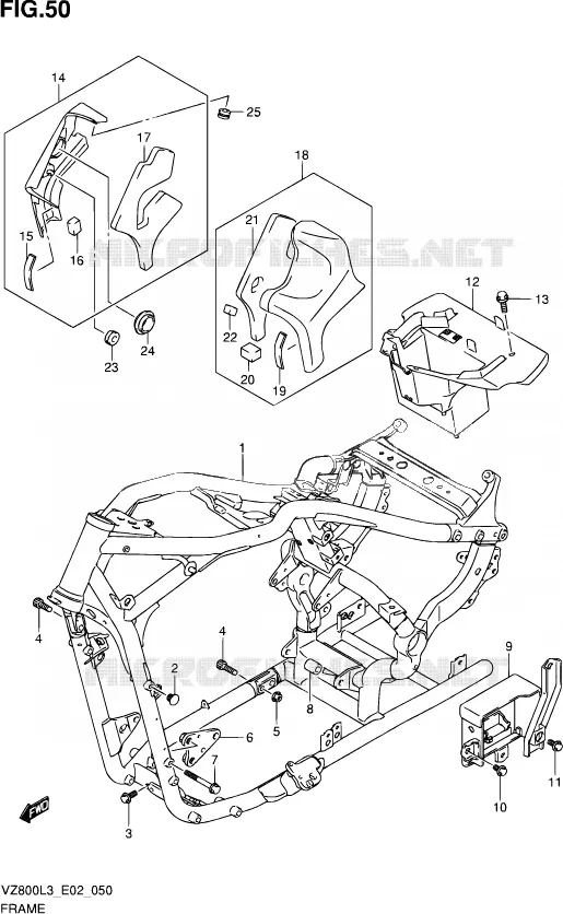 FRAME Suzuki MOTO 800 INTRUDER 2015  VZ800 L3 (E19)