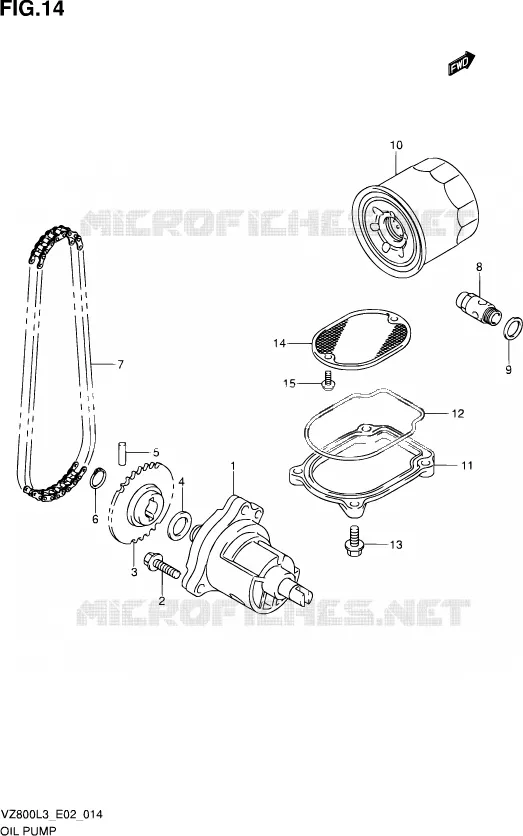 OLIEPOMP Suzuki MOTO 800 INTRUDER 2014  VZ800 L3 (E19)