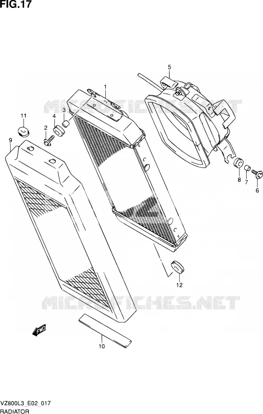 RADIATOR Suzuki MOTO 800 INTRUDER 2014  VZ800 L3 (E19)
