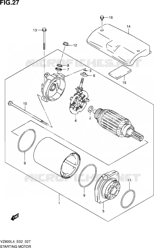 STARTMOTOR Suzuki MOTO 800 MARAUDER 2014  VZ800 L4 (E02)