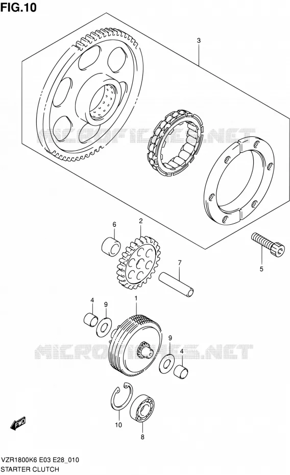 STARTMOTOR CLUTCH Suzuki MOTO 1800 INTRUDER 2007  VZR1800 K7/VZR1800Z K7