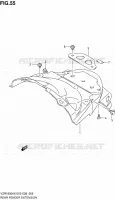 ACHTERSPATBORD voor Suzuki INTRUDER 1800 2009