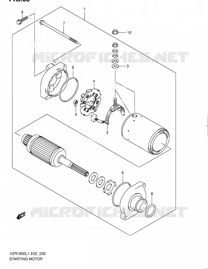 STARTMOTOR Suzuki MOTO 1800 INTRUDER 2011  VZR1800L1(E19)