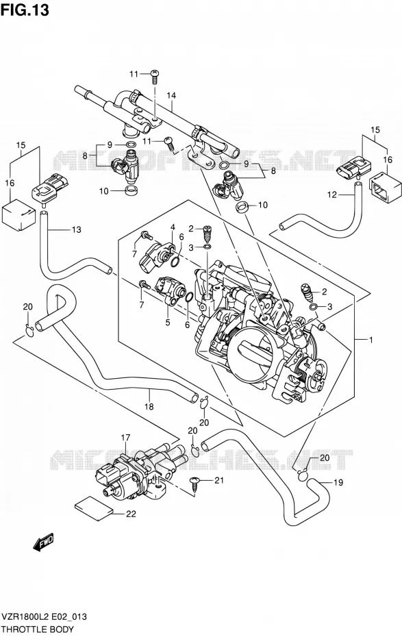 GASKLEPHUIS Suzuki MOTO 1800 INTRUDER 2012  VZR1800L2(E19)