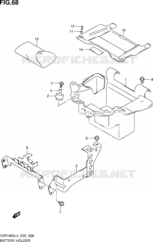 ACCU BOX - TOOLS Suzuki MOTO 1800 INTRUDER 2014  VZR1800 L4 (E02)