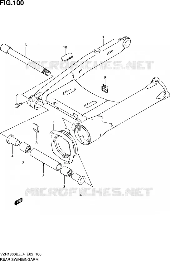 SWINGARM Suzuki MOTO 1800 INTRUDER 2014  VZR1800BZ L4 (E02)