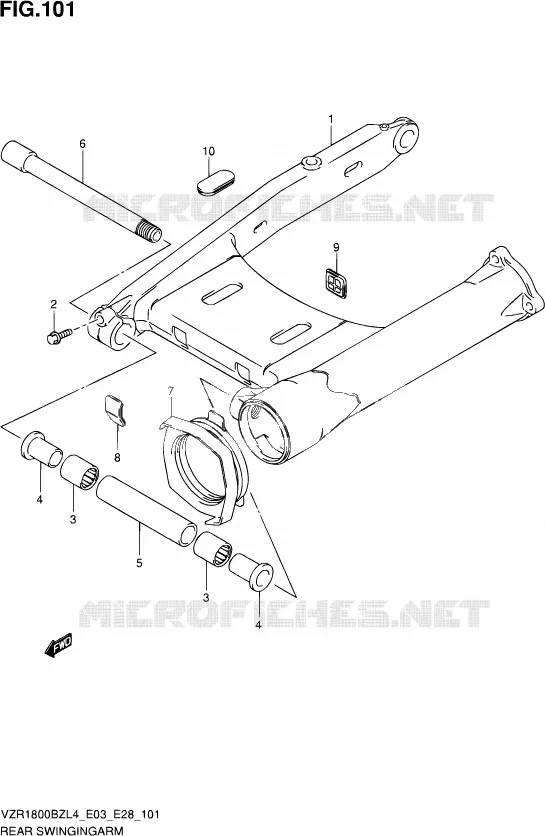 SWINGARM Suzuki MOTO 1800 BOULEVARD 2014  VZR1800BZ L4 (E03,E28,E33)