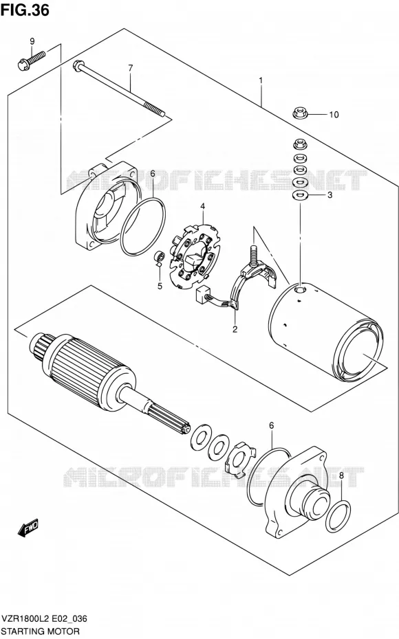 STARTMOTOR Suzuki MOTO 1800 INTRUDER 2012  VZR1800UFL2(E19)