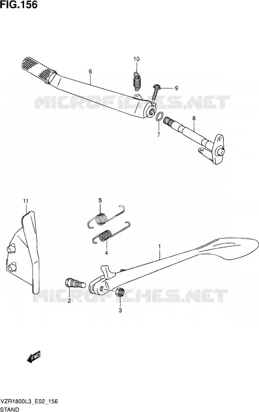 STAND (VZR1800ZL3 E02) Suzuki MOTO 1800 INTRUDER 2013  VZR1800Z L3 (E19)
