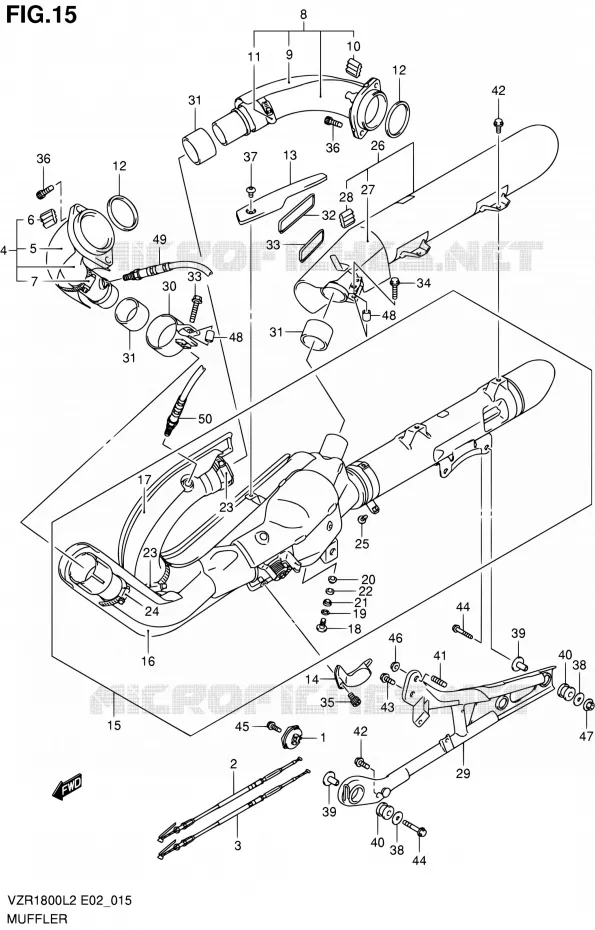 GELUIDDEMPER Suzuki MOTO 1800 INTRUDER 2012  VZR1800ZUFL2(E19)